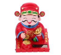 OSOLADY Solar-powered Bobblehead Figurine for Cars Cute Dashboard Decor Nodding and Waving Hand Vintage Statue Ornament for Table Decoration