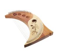 OSOLADY Solid Wood 19-string Lyre Harp Tuning Wrench, Portable Wooden Harp Musical Instrument Suitable for Travel and Beginners Random Color