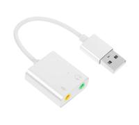 OSOLADY Sound Card Gaming Sound Card USB for Audio Input Converter Recording Equipment PC Converter Compatible Computer Components and Headphone Adapter for Gaming and Music