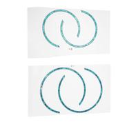 OSOLADY Sound Hole Rosette Stickers 4Pcs Self-Adhesive Wooden Inlay for Acoustic Classical Guitar 38"/41" Sound Hole Decoration and Repair