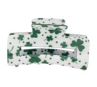 OSOLADY St Patricks Day Shamrock Hair Claw Clip Small Irish Clover Jaw Clip Hair Accessories for Women