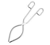 OSOLADY Stainless Steel Crucible Tongs with Anti-Slip Handle for Flask and Crucible, Heavy Duty Semi-Circle Design, Rust Resistant Lab Clamp Suitable for Boiling and Kitchen Use