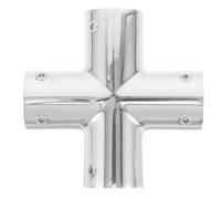 OSOLADY Stainless Steel Handrail Connector: Marine Deck Rail Four Way Connector - 22mm/0.87in Cast Fitting for Boat Stanchion Hardware Installation