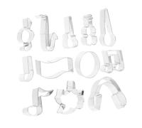 OSOLADY Stainless Steel Music Note Cookie Cutters for Birthday Party Musical Instrument Shapes Biscuit Molds for DIY Baking Sandwiches Cheese and Cake Decoration for Musicians and Concert