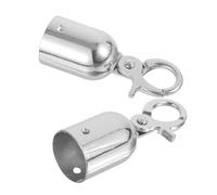 OSOLADY Stainless Steel Rope End Cap with Hook, Decorative and Slippage Preventing Cord End Stopper for Safety Barriers, Elegant Design, Finely Crafted for Facility and Home Use