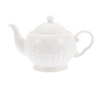 OSOLADY Teapot Afternoon Tea Teaware 9.24x6.09x4.32in Ceramic European Style Embossed Design Elegant Desktop Adornment for Home