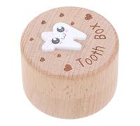 OSOLADY Teeth Keepsake Box Cute Wooden Storage for Lost Teeth Hair Adorable Design for Memory Preservation for Boys and Girls