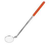 OSOLADY Telescopic Vehicle Inspection Mirror 50Mm Orange Round Swivel Auto Inspection Tool for Car Undercarriage and Engine Maintenance