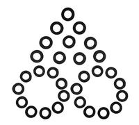 OSOLADY Universal Black Felt Valve Cushions 30Pcs for Trumpets, Cornets, and Tubas - Instrument Valve Replacement Pads with Holes for Brass Repair