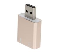 OSOLADY USB 7.1 Channel External Sound Card Adapter Plug and Play Sturdy Shell Aux to USB Adapter for Laptop Desktop Headphone Microphone Random Color