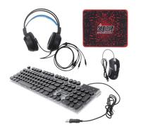 OSOLADY USB Keyboard Mouse Combo Stylish Fashionable Ergonomic Design Abs Material 50mm Speaker Colorful Rgb Lighting with 104 Keys 4 Buttons Computer Accessories for Office Gaming
