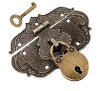 OSOLADY Vintage Zinc Alloy Jewelry Box Hasp Latch Lock with Easy to Install Design, Convenient Assembly for Packaging Project and DIY, Charming Coffee Colour Small Cabinet Buckle