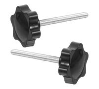 OSOLADY Walker Accessories M6 Rollator Knob Screws with Rubber Pad Replacement Hand Tightening Star Shaped Drive Knobs Sturdy Plastic and Metal Parts for Home Use