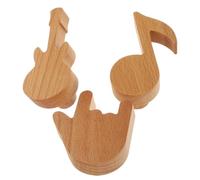 OSOLADY Wall Clothes Hangers Set Synthetic Material Space Saving 3pcs in Guitar, Music Note, and Finger Shapes Hooks for Hat, Coat, and Towel Organization in Home