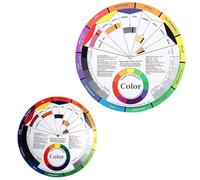 OSOLADY Wheel with Visual Tool Illustrating Colour Harmony 2 Pcs for Nail Art and Makeup Two-sided Paper Palette for Women and Professional Learning