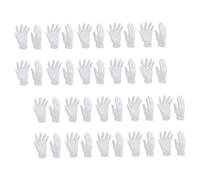 OSOLADY White Cotton Mitts Elastic Gloves 16 Pairs Washable Jewelry Cotton Mitts for Dry Hands Eczema Care Unisex Protective Handwear