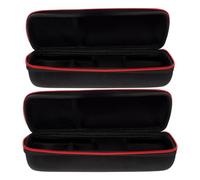 OSOLADY Wireless Microphone Case Dual Storage Bag Shockproof Portable Carrying Pouch with Fast Zipper Access for Handheld Mics and Karaoke Receivers Lightweight Travel Organizer