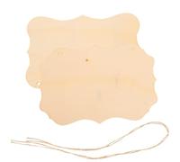 OSOLADY Wood Craft Unfinished Wood Chip Blank Plaque 2pcs Synthetic Material Smooth Texture Carving Simple Elegant Design for Home Decoration and Craft Projects