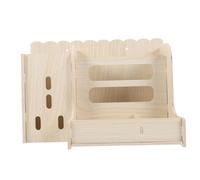 OSOLADY Wooden Household Rabbit Feeder Holder Smooth Surface Sturdy Construction Multifunctional Floor Stand for Guinea Pigs Hamsters Pets Food Bowl