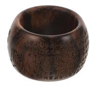 OSOLADY Wooden Thumb Ring Tiger Stripe Wood Buddhism Style for Men