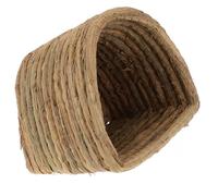 OSOLADY Woven Coop Small Animals Cage Easy to Keep Clean Nurturing Environment Material 7.47x7.27x6.68in Semienclosed Nest Shape Backyard Chicken Breeding Chicken Owners Nest