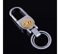 OSOLVE Keychain Premium Jaguar leopard head double ring business waist hang press shrapnel metal key chain