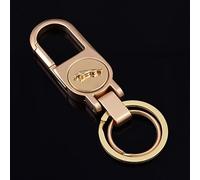 OSOLVE Keychain Premium Jaguar leopard head double ring business waist hang press shrapnel metal key chain