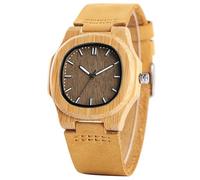 OSOLVE Leather Bracelet 2023 New Arrivals Wood Watch Natural Light Wooden Face Fashion Genuine Leather Bangle Unisex Gifts for Men Women