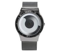 OSOLVE Leather Bracelet Creative Mens Watches Future Graphic Sense Swirl Face Quartz Watch Stainless Steel Woman Man Couple Wristwatches