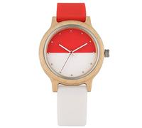 OSOLVE Leather Bracelet Genuine Leather Maple Wood Women Watches Elegant Mixed Double Colors Display Round Dial Female Quartz Wristwatch New 2023