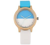 OSOLVE Leather Bracelet Genuine Leather Maple Wood Women Watches Elegant Mixed Double Colors Display Round Dial Female Quartz Wristwatch New 2023