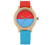 OSOLVE Leather Bracelet Genuine Leather Maple Wood Women Watches Elegant Mixed Double Colors Display Round Dial Female Quartz Wristwatch New 2023