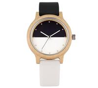 OSOLVE Leather Bracelet Genuine Leather Maple Wood Women Watches Elegant Mixed Double Colors Display Round Dial Female Quartz Wristwatch New 2023