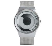 OSOLVE Leather Bracelet Unique Gradual Change Color Wristwatch for Men Turntable Watch Non-Analog Male Clock Unisex Student