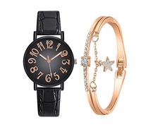 OSOLVE Men's Watch Fashion 2023 New Ladies Brand Watches Simplicity Figures Gradient Colour Women Quartz Watch Black Leather Dress Wristwatches