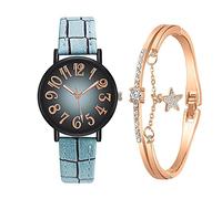 OSOLVE Men's Watch Fashion 2023 New Ladies Brand Watches Simplicity Figures Gradient Colour Women Quartz Watch Black Leather Dress Wristwatches