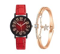 OSOLVE Men's Watch Fashion 2023 New Ladies Brand Watches Simplicity Figures Gradient Colour Women Quartz Watch Black Leather Dress Wristwatches