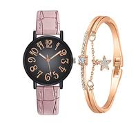 OSOLVE Men's Watch Fashion 2023 New Ladies Brand Watches Simplicity Figures Gradient Colour Women Quartz Watch Black Leather Dress Wristwatches