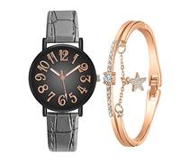 OSOLVE Men's Watch Fashion 2023 New Ladies Brand Watches Simplicity Figures Gradient Colour Women Quartz Watch Black Leather Dress Wristwatches