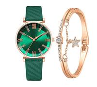 OSOLVE Men's Watch Luxury 2 Piece Set Ladies Branded Watches Fashion Roman Numeral with Diamonds Women Quartz Watch Black Leather Dress Wristwatche