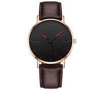 OSOLVE Men's Watch Men Watch Roman Numerals Blu-Ray Faux Leather Band Quartz Analog Business Wrist Watch
