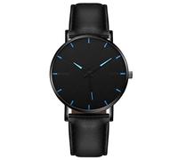 OSOLVE Men's Watch Men Watch Roman Numerals Blu-Ray Faux Leather Band Quartz Analog Business Wrist Watch