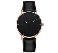 OSOLVE Men's Watch Men Watch Roman Numerals Blu-Ray Faux Leather Band Quartz Analog Business Wrist Watch