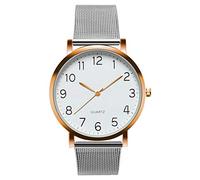 OSOLVE Men's Watch Simple Watch Men Women Dress Stainless Steel Band Analog Quartz Wristwatch Fashion Luxury Ladies Golden Rose Watch Clock Female