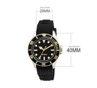 OSOLVE Men's Watch Watch Rotating Bezel 42mm Dial Japan Movement Geneva Rubber Strap