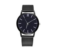 OSOLVE Men's Watch Women Silica Gel Mesh Belt Casual Watch Geneva Simple Wristwatch Stainless Steel Silver Ladies Watch Men