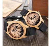OSOLVE Watch Praying Mantis Design Dial Imitation Wood Watch Men Women Couple Wristwatch Wooden Watches Male Brown Wrist Clock Reloj