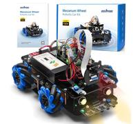 OSOYOO Mecanum-Rad Roboterauto-Kit für Raspberry Pi - Omnidirektionales STEM-Lern- & Programmier-Set mit Videosteuerung, Linienverfolgung und Hindernisvermeidung