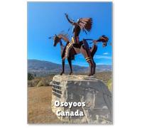 Osoyoos, British Columbia, Canada - : The Chief Sculpture at The Nk'mip Desert Cultural Centre., Fridge Magnet