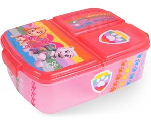 OSP p:os 33429 Lunch Box with Paw Patrol Boy Design, with 3 Compartments, Approx. 14 x 18.5 x 5.5 cm, Plastic, BPA and Phthalate Ideal for Breakfast Break, Nursery and School, Multi-Coloured